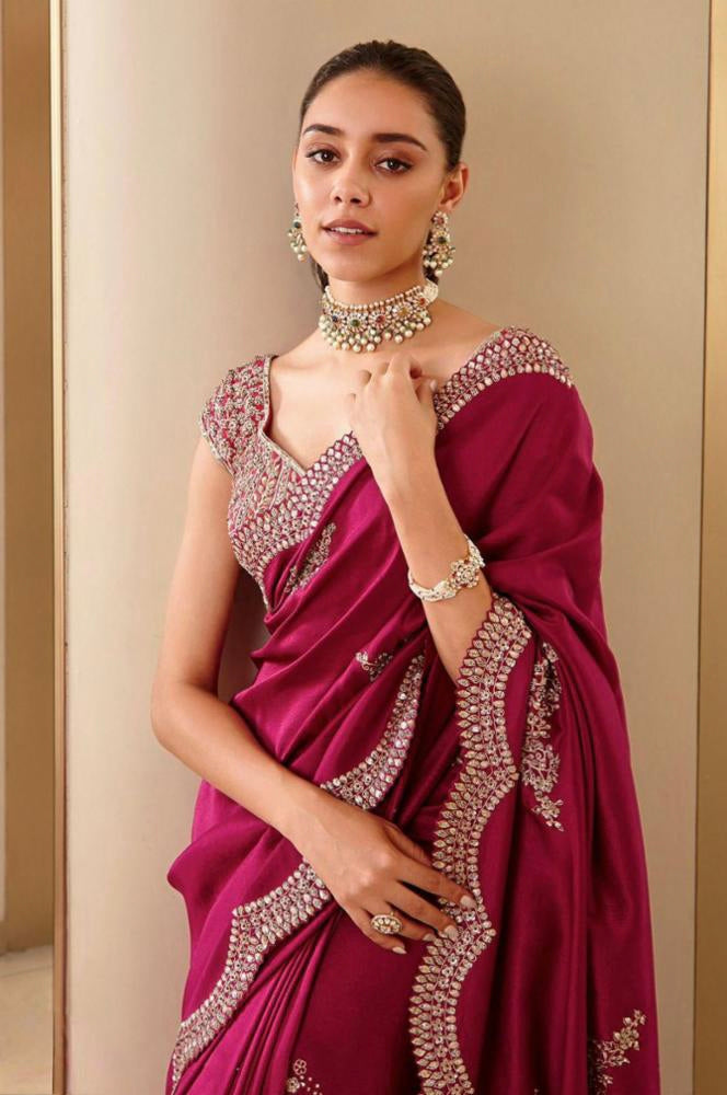 Pure two tone saree