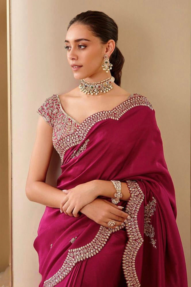 Pure two tone saree