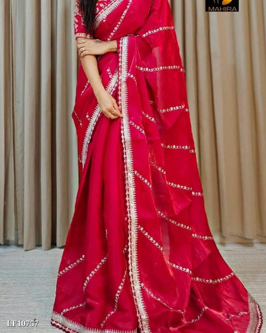 rongoli saree fancy hand EMBROIDERY SEQUENCE resom moti ,tiki, work