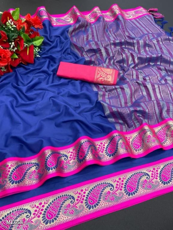 Beautiful cotton silk saree with blouse piece