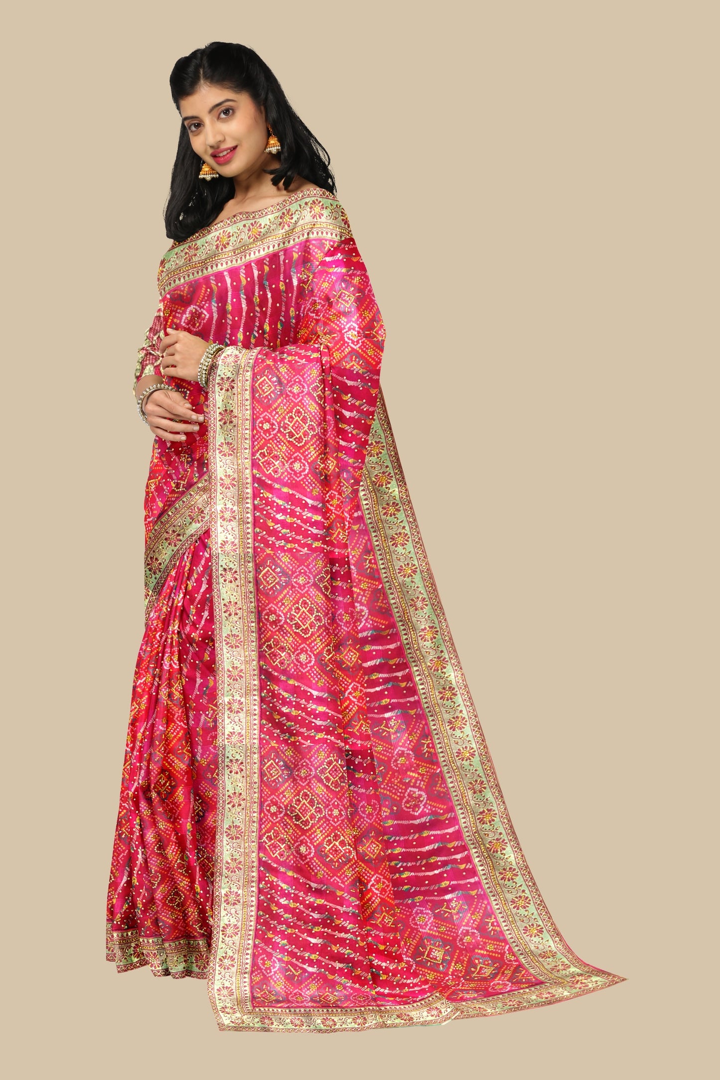 Full hand work designer concept saree with blouse