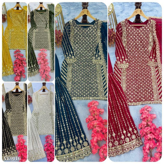 Designer Suit gharara dupatta set full stitching