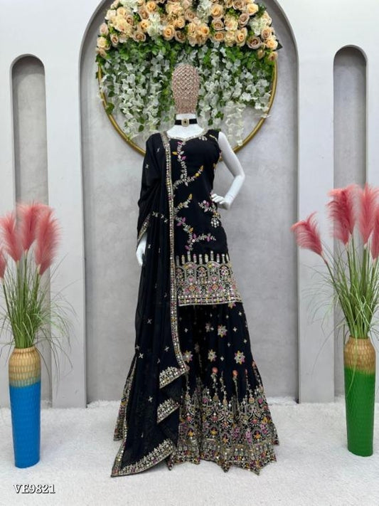 Designer concept Sharara suits dupatta set full stitching