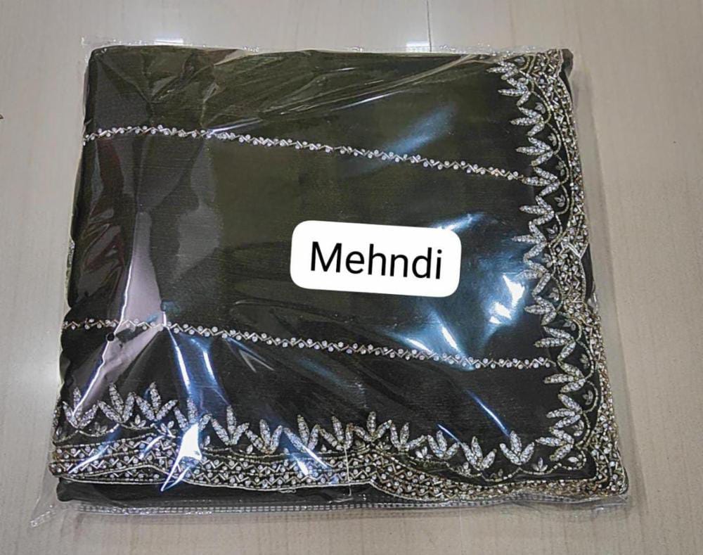 Zimmy Choo hand work saree diamond stone work