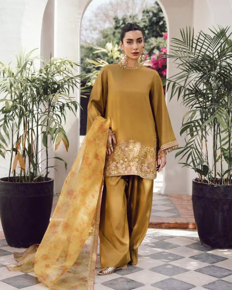French Crep Silk suit set