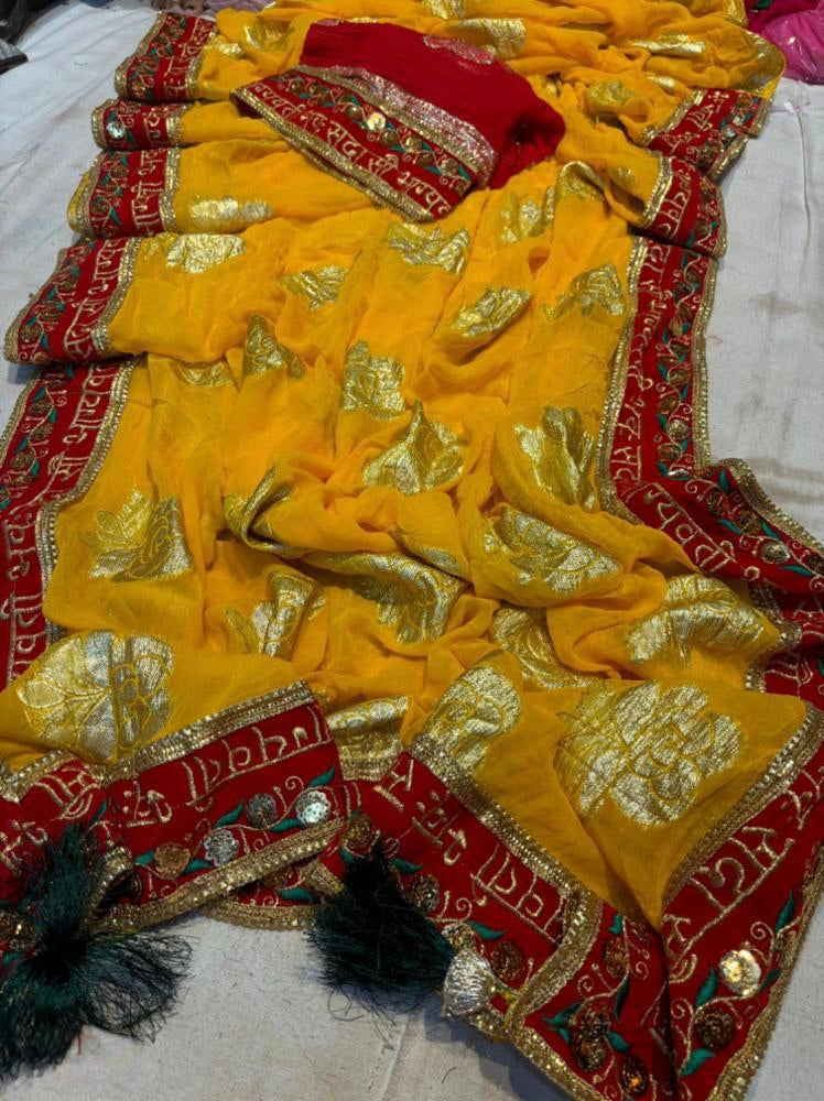 Attractive Bandhani Print All Over Saree