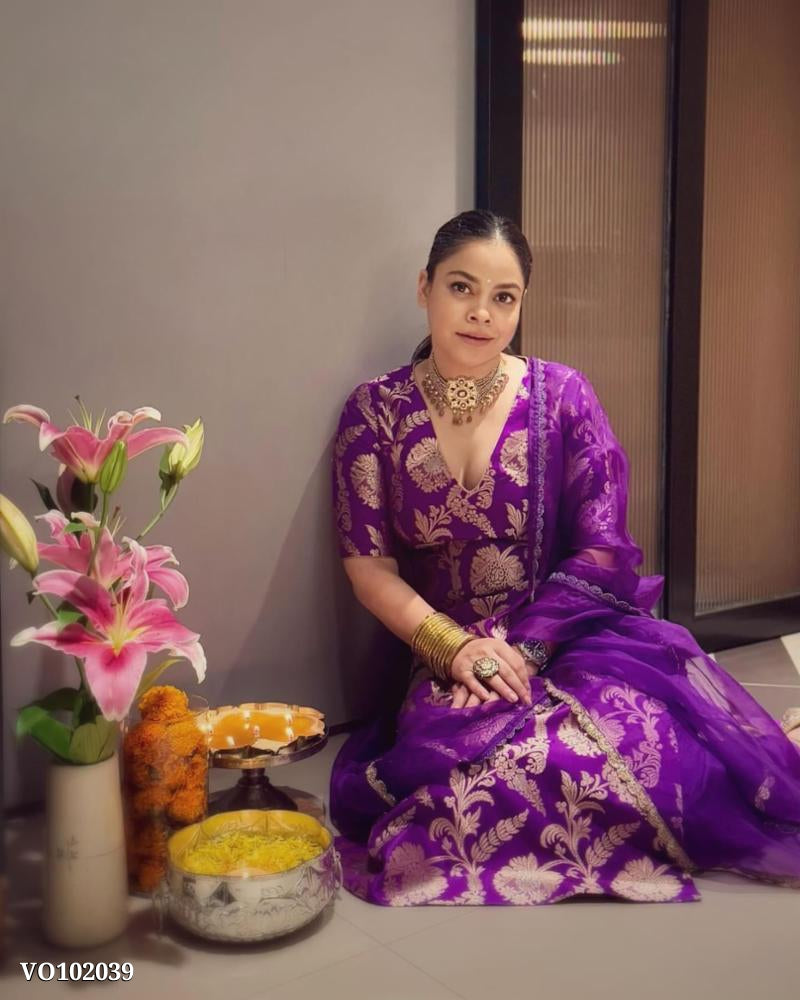 jacquard Silk fabric suit set