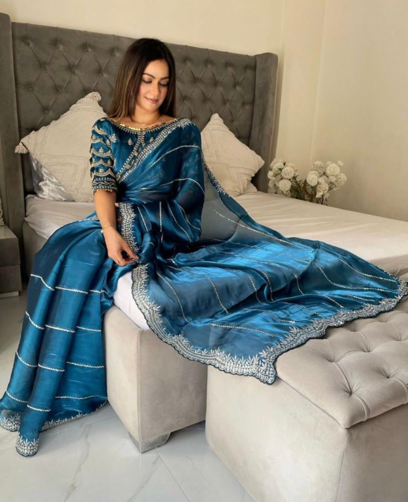 Jimmy choo saree embroidery work