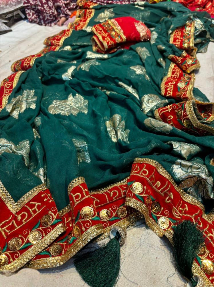 Attractive Bandhani Print All Over Saree