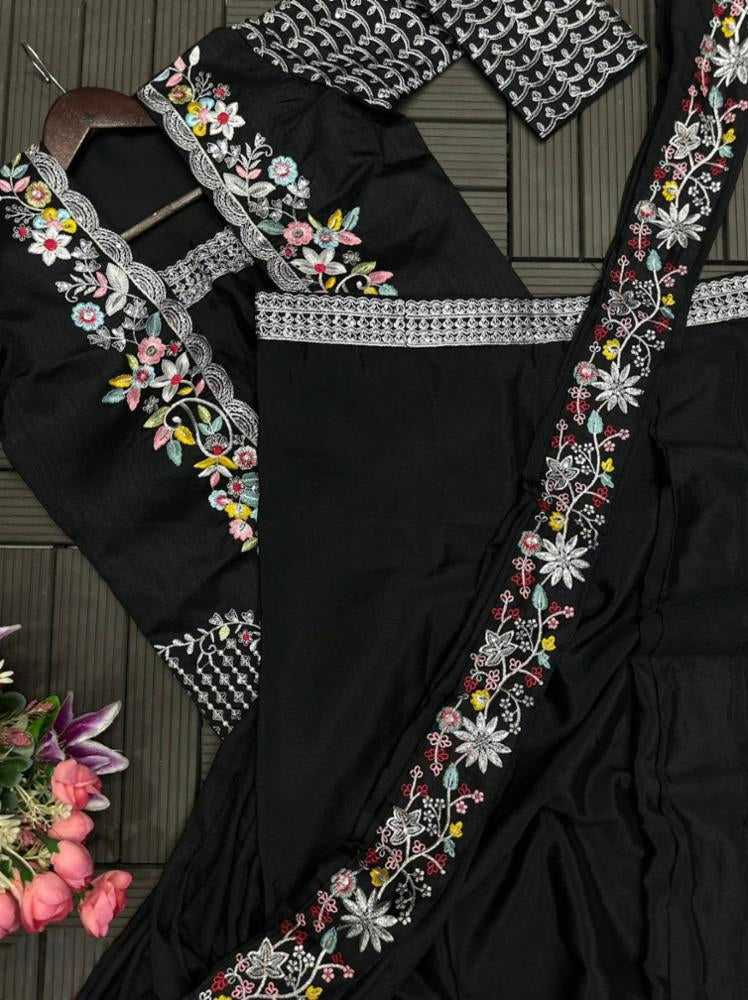Chinon Silk Party Wear Koti With Sarara set