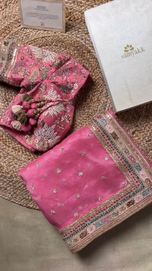 Designer Saree On Heavy Organza