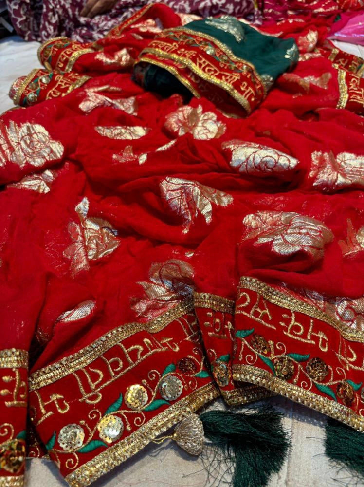 Attractive Bandhani Print All Over Saree