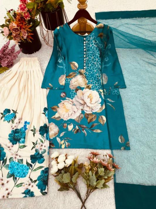top farshi-pant dupatta set