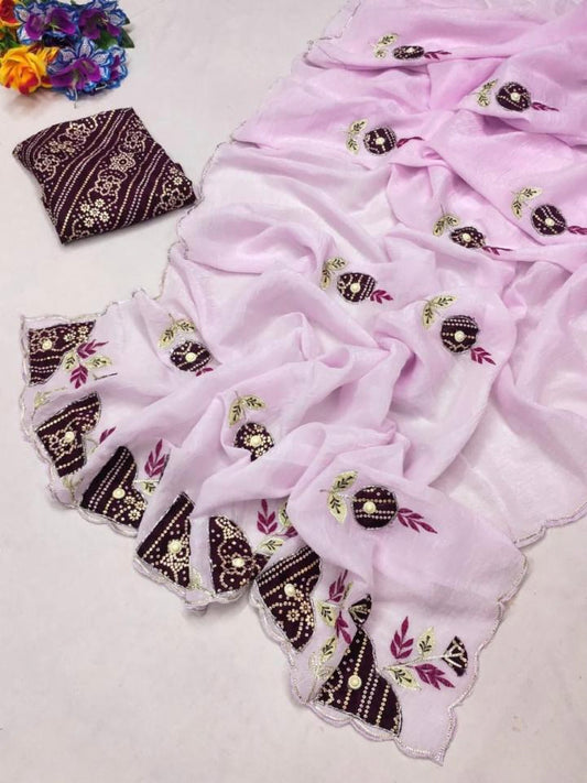 Women,s Most Trending patch work Saree