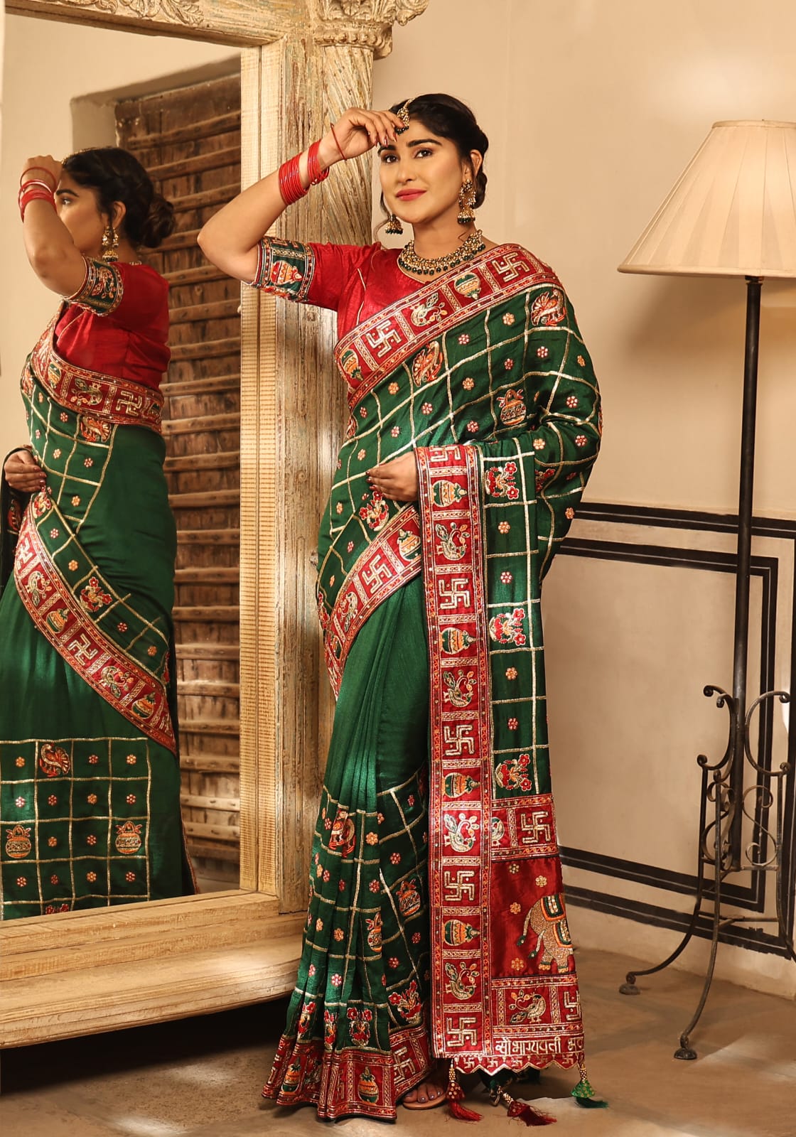 pure Soft Silk hand diamond work premium saree