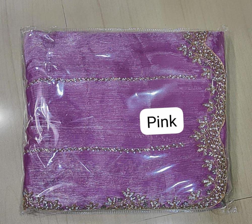 Zimmy Choo hand work saree diamond stone work