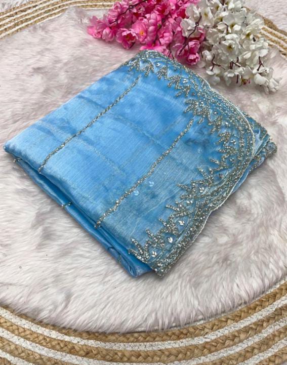 Zimmy Choo hand work saree diamond stone work