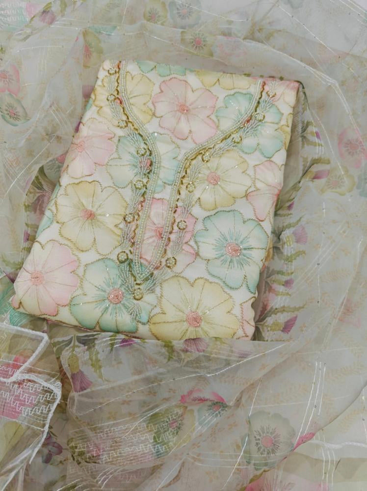 Organza fancy suit set