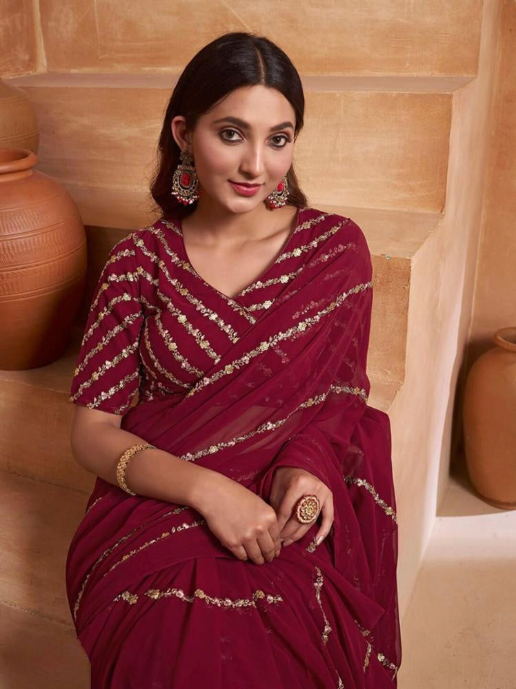 SOFT GEORGETTE WITH EMBROIDERY WORK