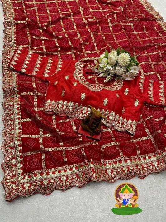 Golden Foil bandhani print