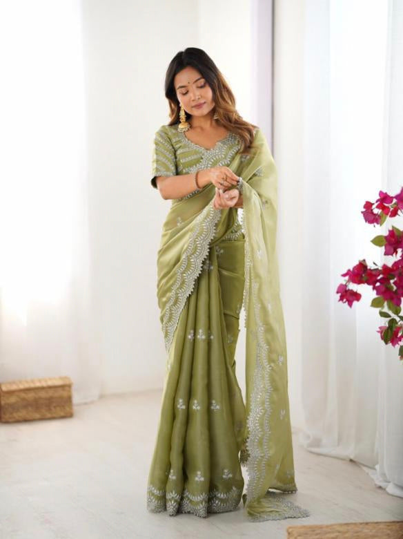 Jimmy Choo saree Embroidery Work