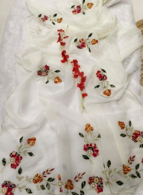 Women,s fandy chiffon fancy saree