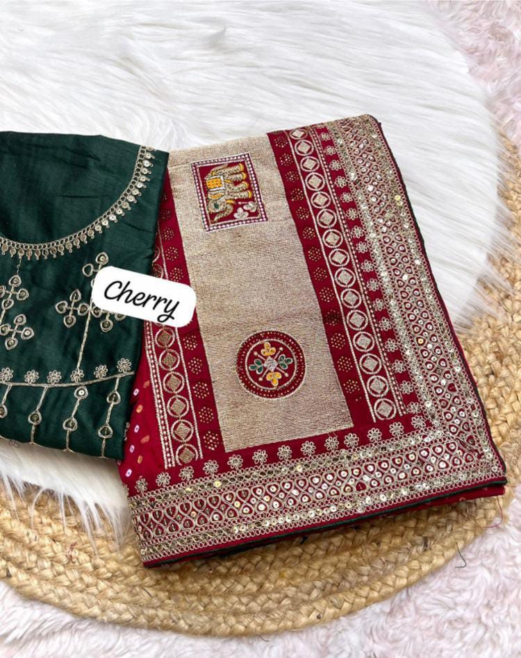 Hand work saree