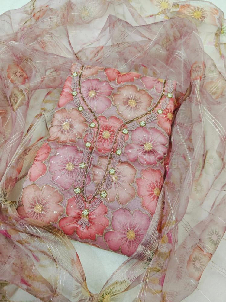 Organza fancy suit set