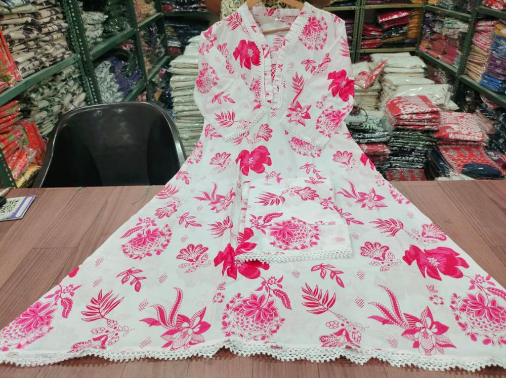 Cotton floral prints suits