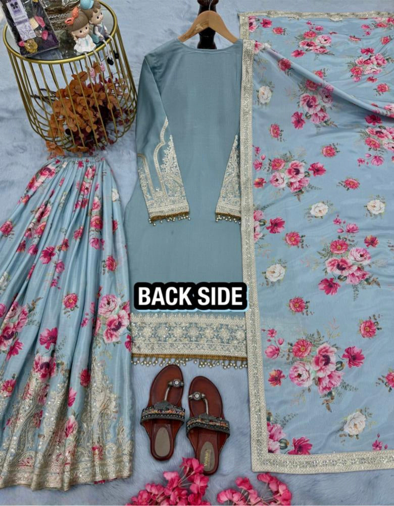 Chinon Silk With Embroidery 3 mm suit set