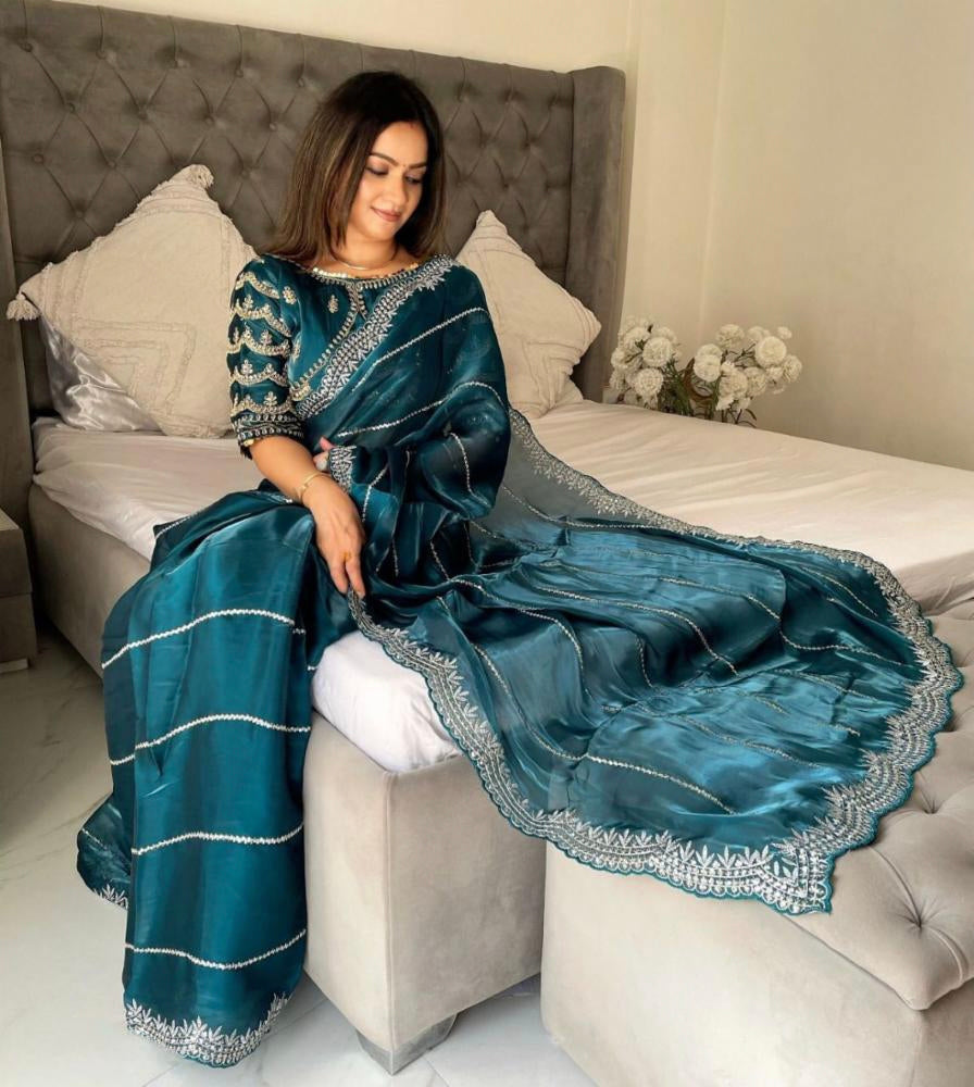 Jimmy choo saree embroidery work