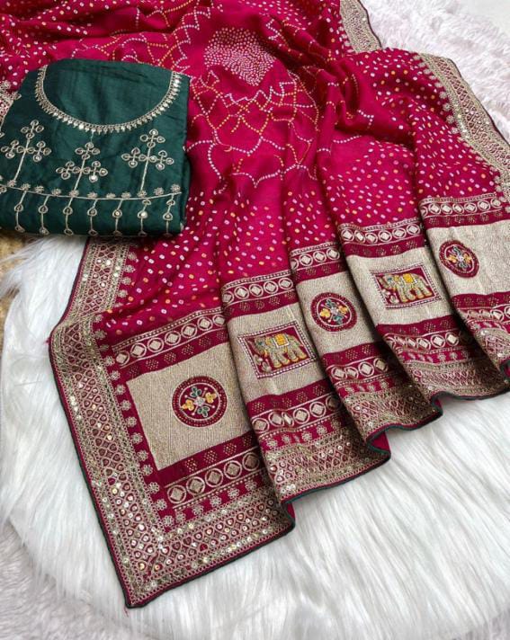 Hand work saree