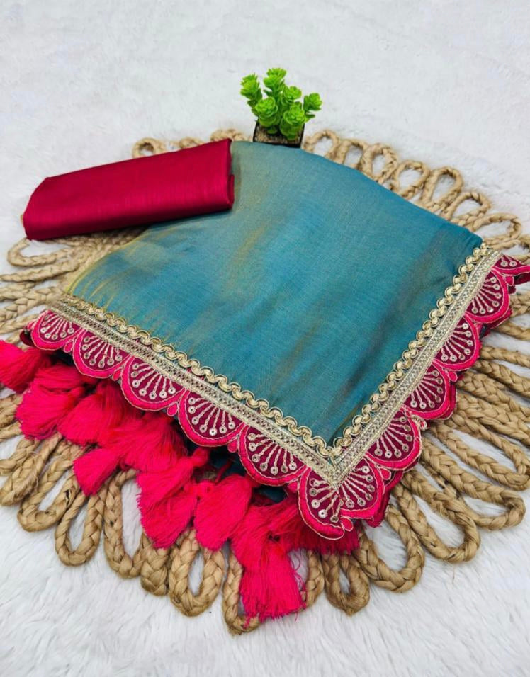 Presenting you trending gold tissue Saree with fancy lace border 25 lotkan