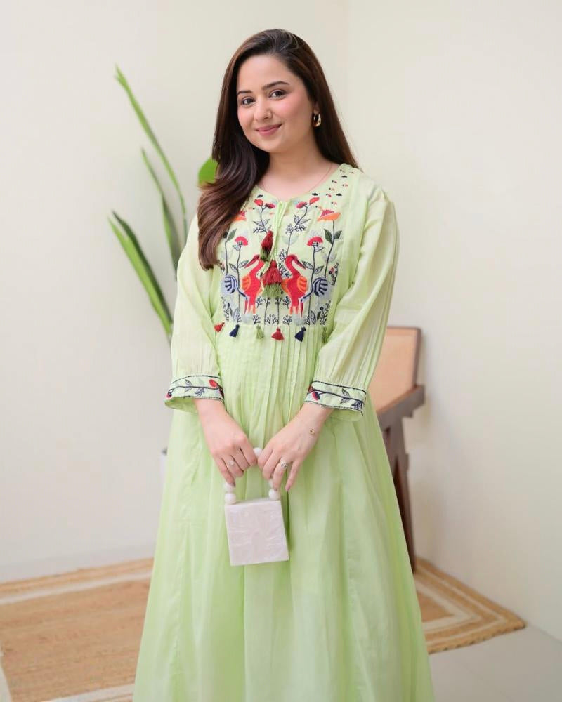 Premium cotton fancy work suit set