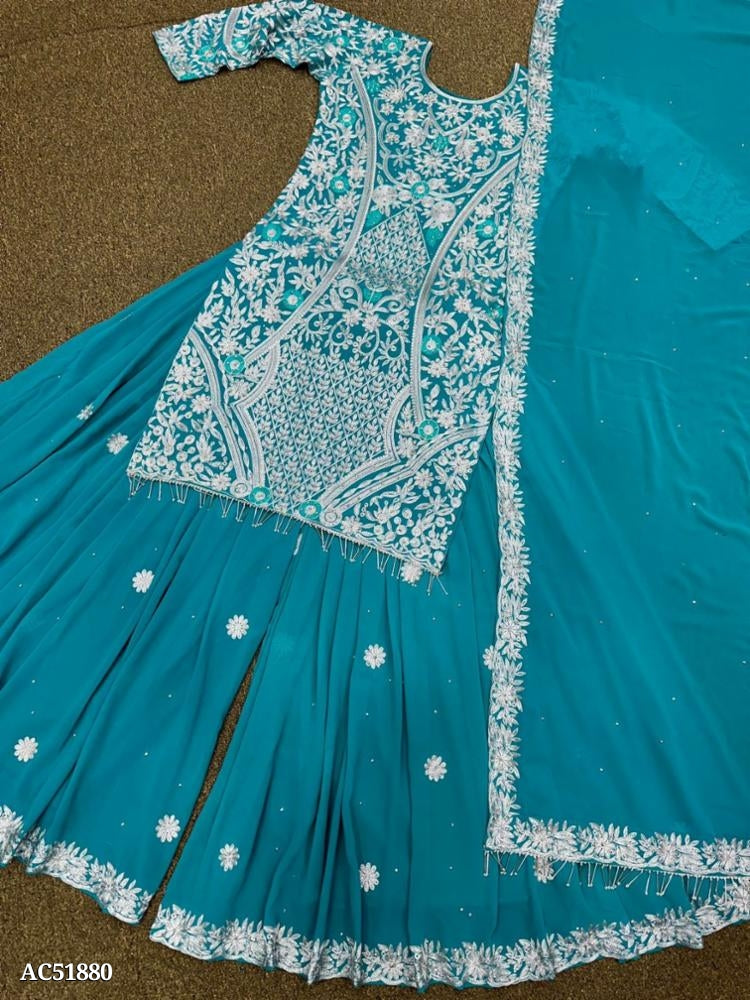 Top Palazzo Dupatta* sets full stitching