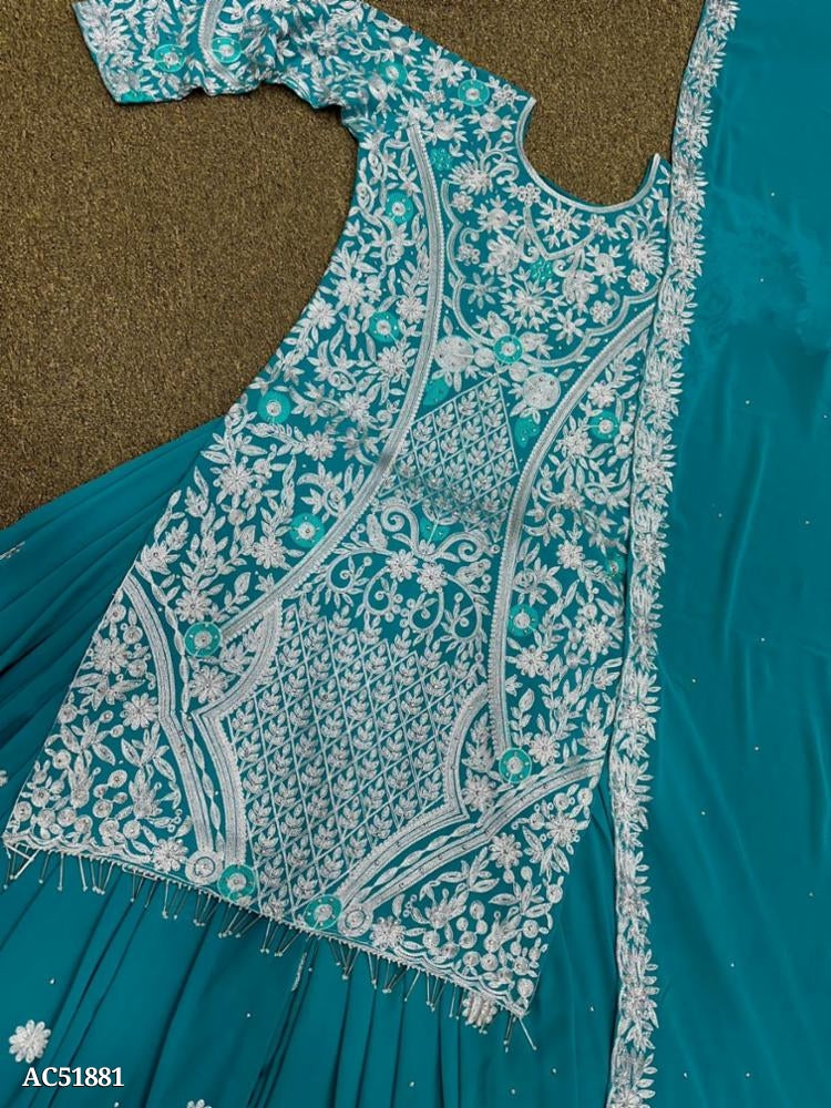 Top Palazzo Dupatta* sets full stitching