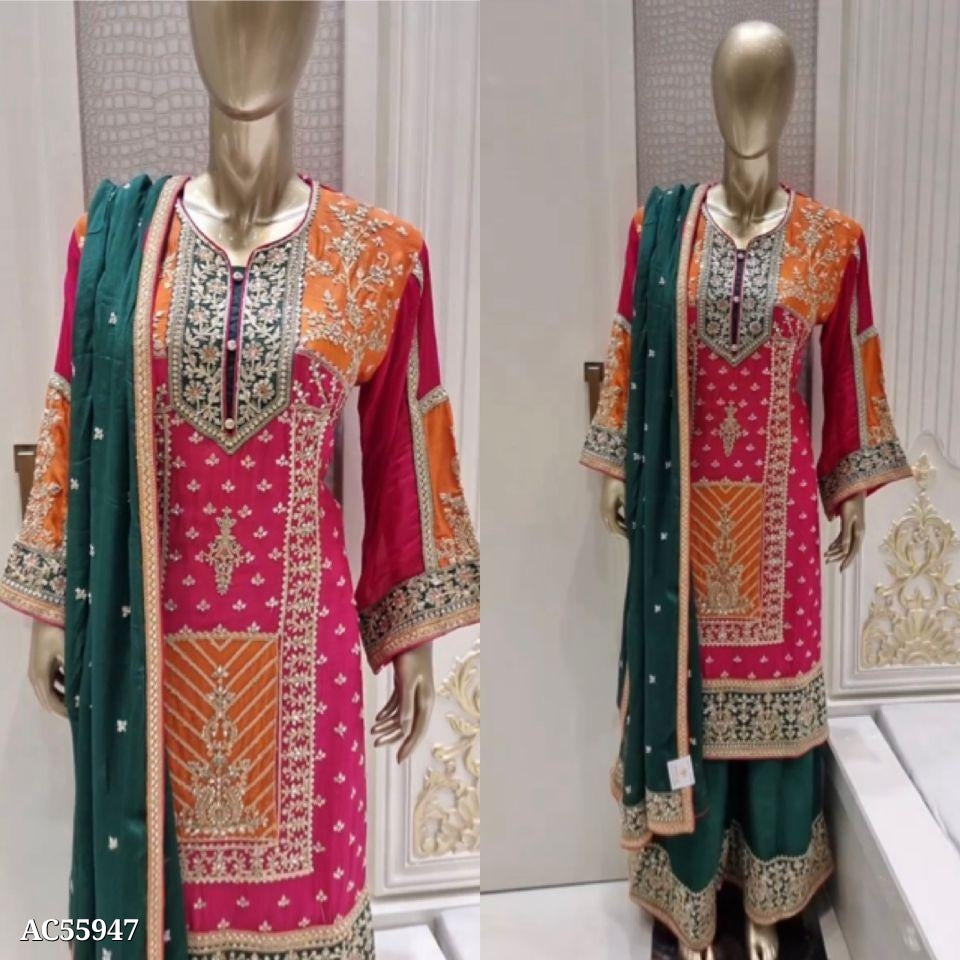 suits ,plazoo,dupatta* set full stitching