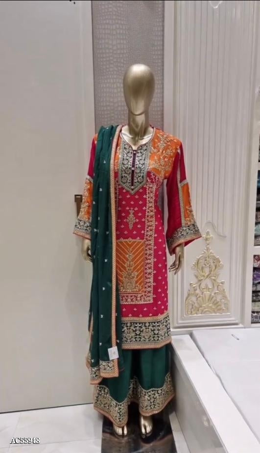 suits ,plazoo,dupatta* set full stitching