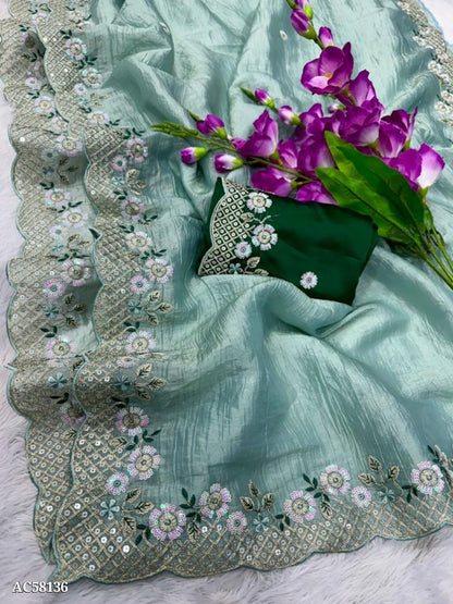 crystal organza crush fabric