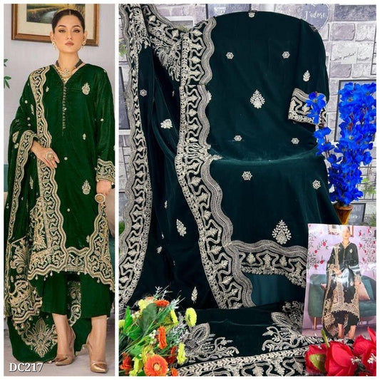 Velvet Suit With Heavy Embroidery* work full stitching