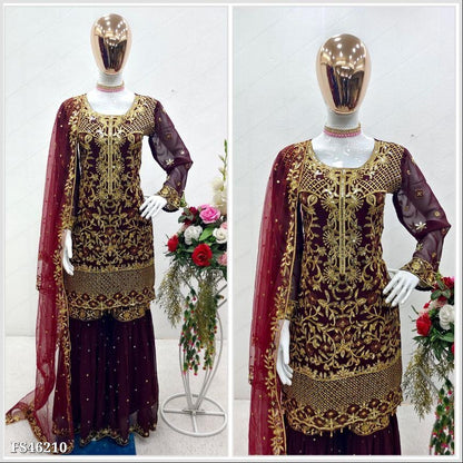 Top Srara dupatta set full stitching