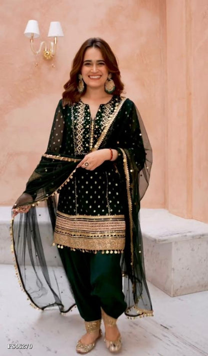 Suits* pant dupatta set full stitching