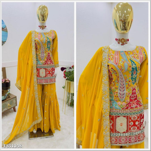 Top Sarara  dupatta set full stitching