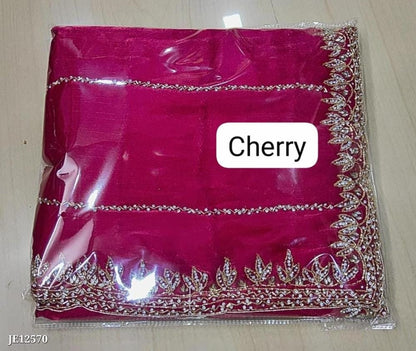 Zimmy Choo Saree With Beautiful Khatli Cut Dana Handwork Along With Hand Diamond Work*