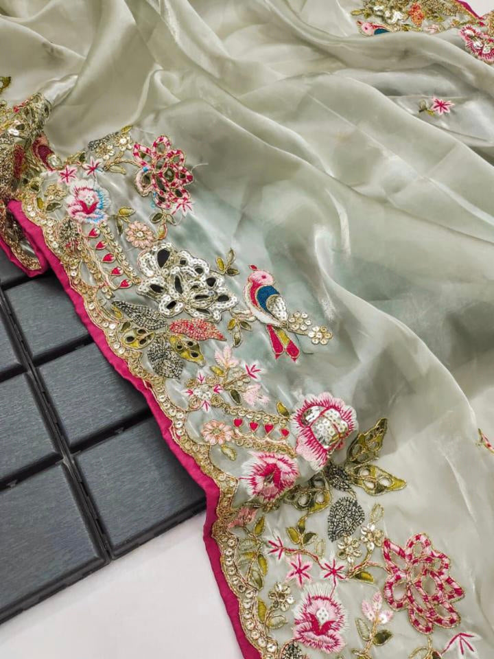 Jimmy Chu Fabric fancy saree