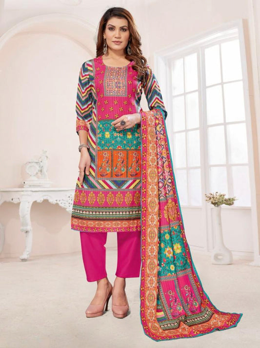 Fancy Designer Printed Pakistani Set With Dupatta