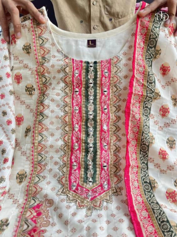 Designer Pure Banana Silk Pakistani Suit