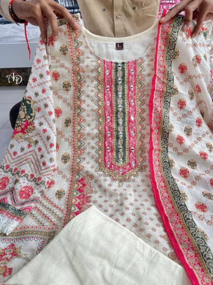 Designer Pure Banana Silk Pakistani Suit