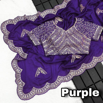 Heavy Embroidery Coding & Sequins  Work & Fancy CutWork Border