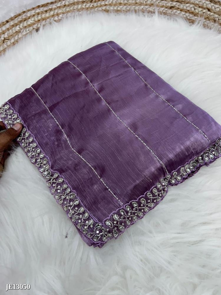 Zimmy Choo Saree With Beautiful Khatli Cut Dana Handwork Along With Hand work